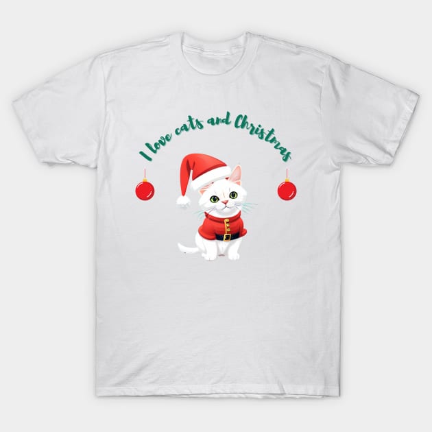 christmas cat T-Shirt by Cat Lover Store